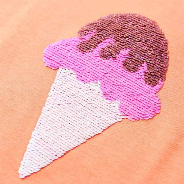 T-shirt para criança laranja-néon 92 - Image 4