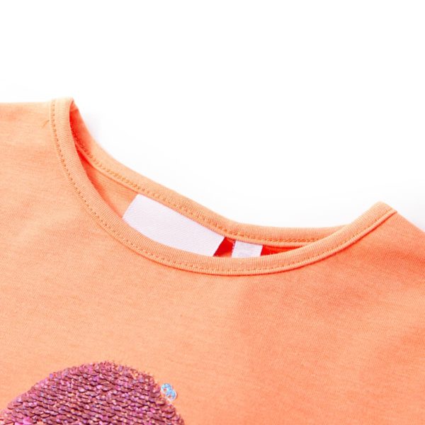 T-shirt para criança laranja-néon 116 - Image 3