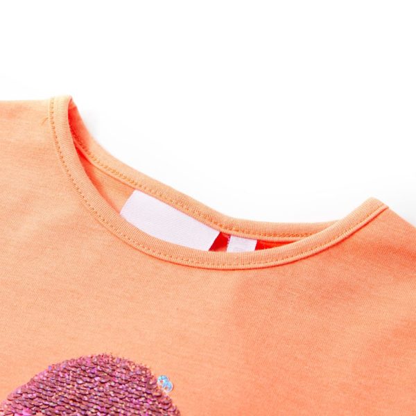 T-shirt para criança laranja-néon 140 - Image 3