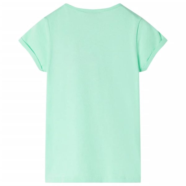 T-shirt infantil verde brilhante 92 - Image 2