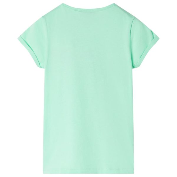 T-shirt infantil verde brilhante 116 - Image 2