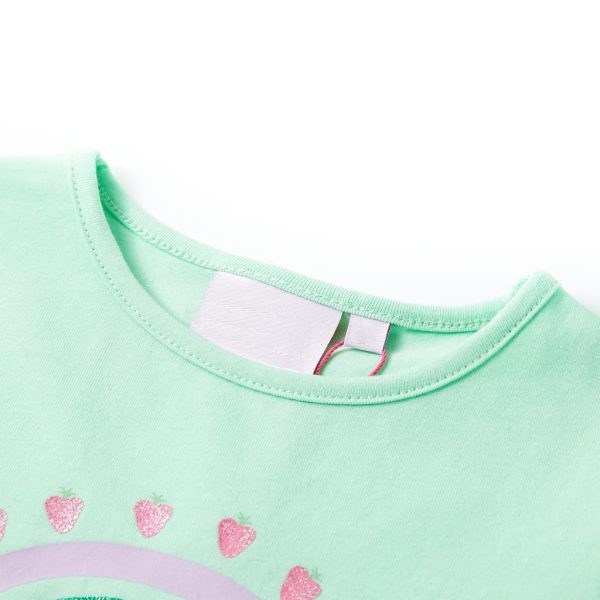 T-shirt infantil verde brilhante 116 - Image 3