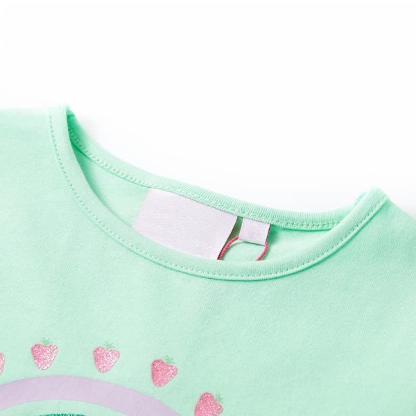 T-shirt infantil verde brilhante 128 - Image 3