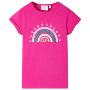 T-shirt de criança rosa-escuro 128