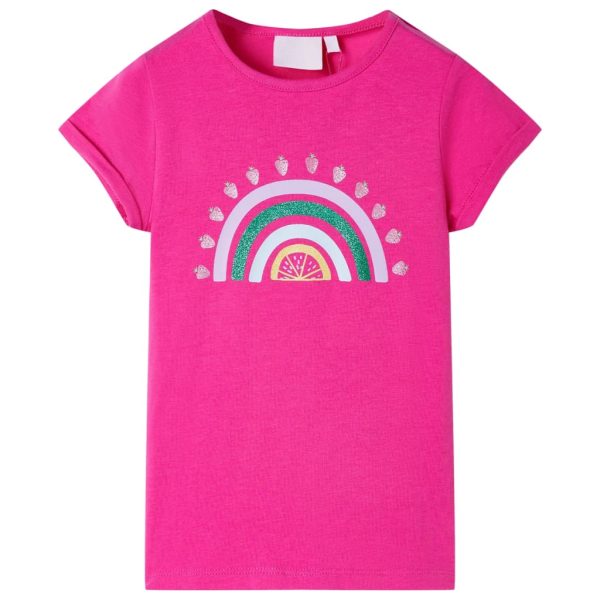 T-shirt de criança rosa-escuro 128