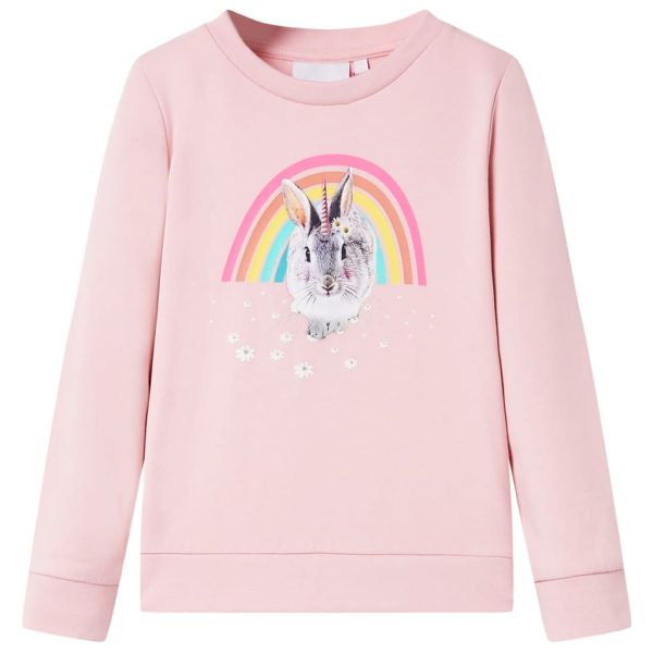 Sweatshirt para criança cor rosa-claro 104
