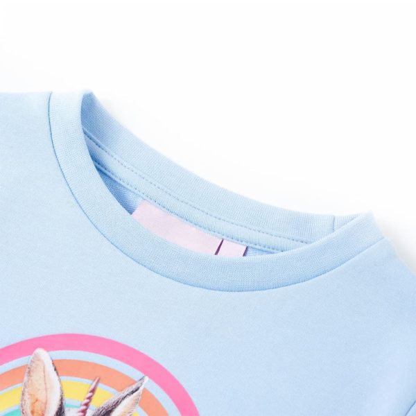 Sweatshirt para criança azul-claro 92 - Image 3