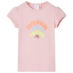 T-shirt de criança rosa-claro 92