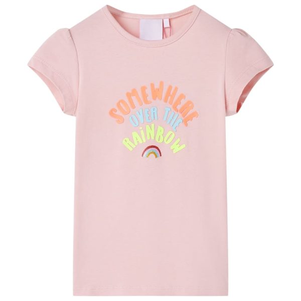 T-shirt de criança rosa-claro 92
