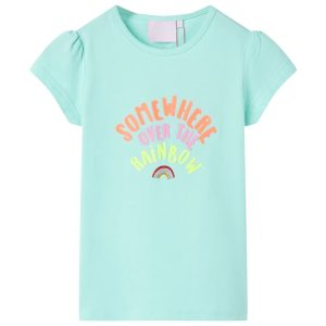 T-shirt de criança ciano-claro 116