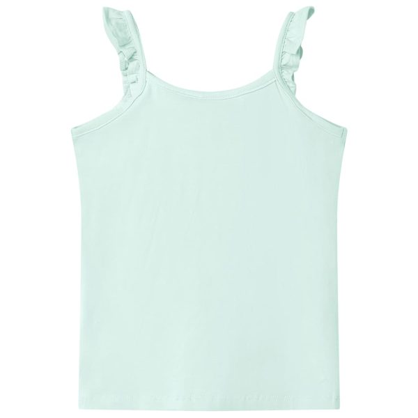 T-shirt de alças para criança menta-claro 92 - Image 2