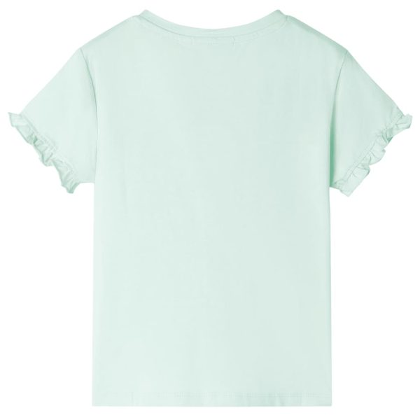 T-shirt infantil menta-claro 128 - Image 2