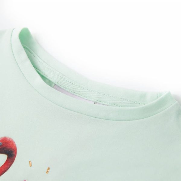 T-shirt infantil menta-claro 140 - Image 3