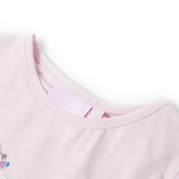 T-shirt de manga curta para criança rosa-suave 92 - Image 3
