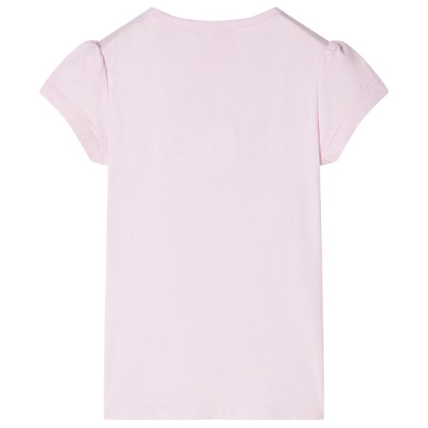 T-shirt de manga curta para criança rosa-suave 128 - Image 2