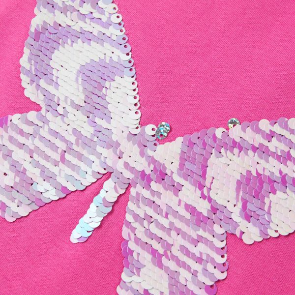 T-shirt de manga curta para criança rosa-escuro 92 - Image 4