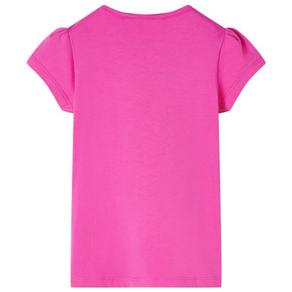 T-shirt de manga curta para criança rosa-escuro 116 - Image 2