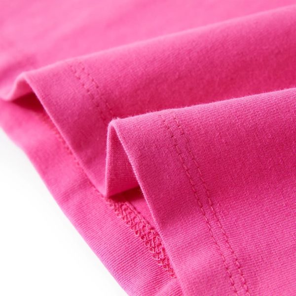 T-shirt de manga curta para criança rosa-escuro 128 - Image 6