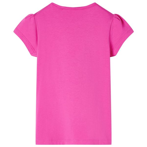 T-shirt de manga curta para criança rosa-escuro 140 - Image 2