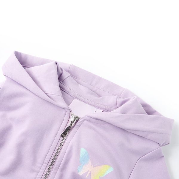Sweatshirt para criança com capuz lilás 104 - Image 3