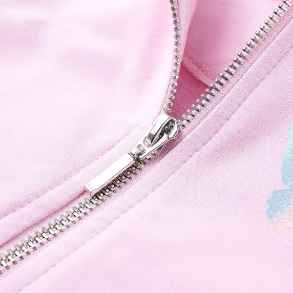 Sweatshirt para criança com capuz rosa-claro 92 - Image 4