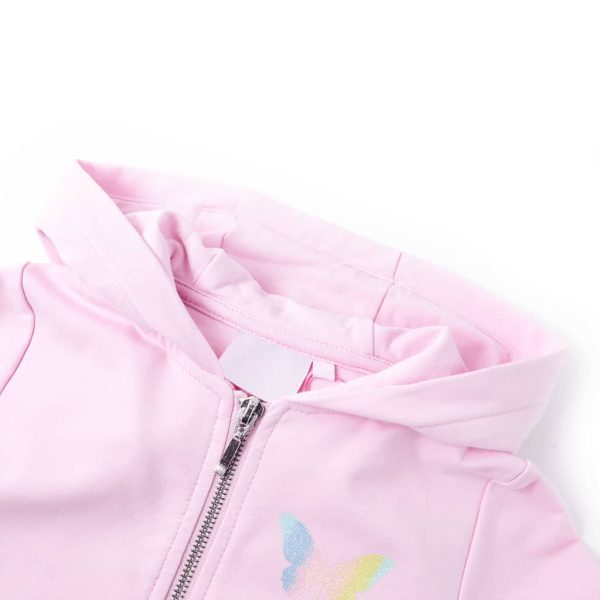 Sweatshirt para criança com capuz rosa-claro 128 - Image 3