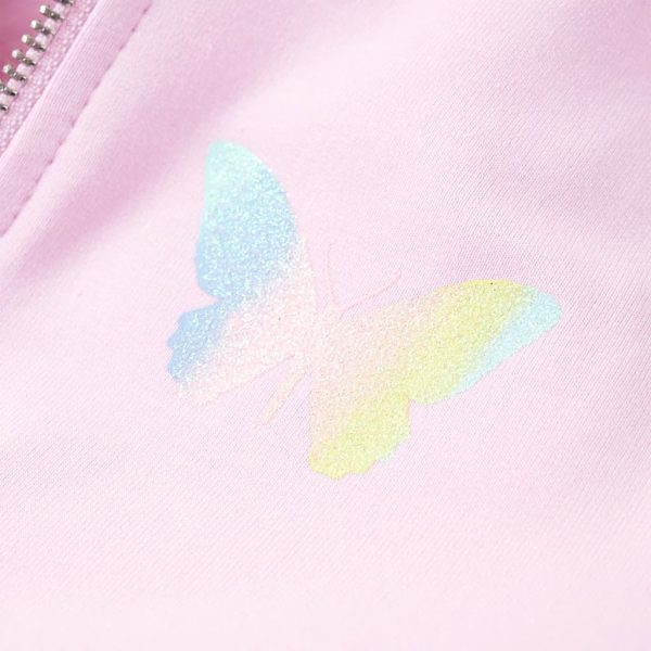 Sweatshirt para criança com capuz rosa-claro 128 - Image 6