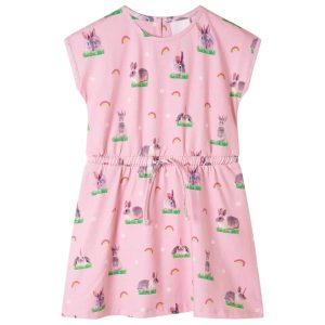 Vestido para criança rosa-claro 128
