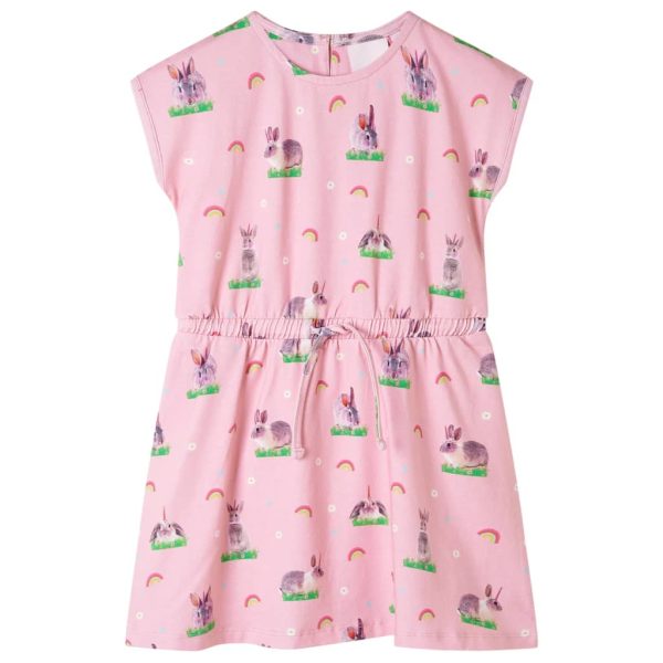 Vestido para criança rosa-claro 128
