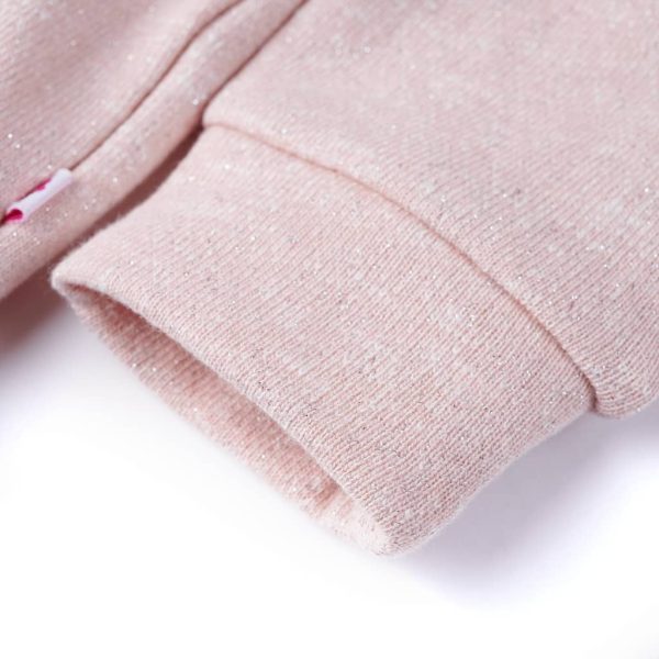 Sweatshirt para criança com capuz e fecho mistura de rosa claro 92 - Image 6