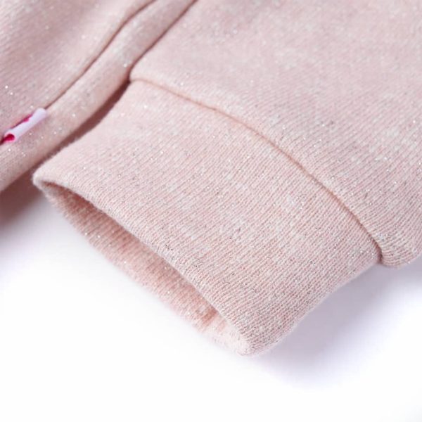 Sweatshirt para criança com capuz e fecho mistura de rosa claro 116 - Image 6
