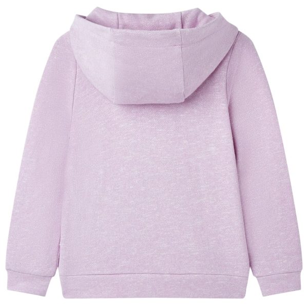 Sweatshirt para criança com capuz e fecho mistura de lila 92 - Image 2