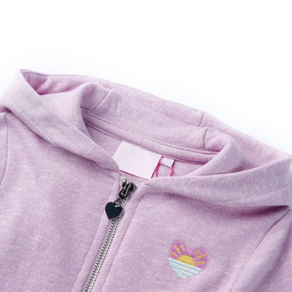 Sweatshirt para criança com capuz e fecho mistura de lila 92 - Image 3