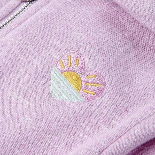 Sweatshirt para criança com capuz e fecho mistura de lila 92 - Image 4