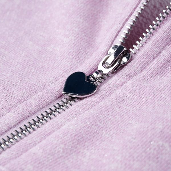 Sweatshirt para criança com capuz e fecho mistura de lila 92 - Image 5