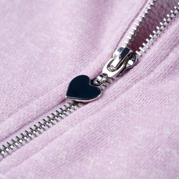 Sweatshirt para criança com capuz e fecho mistura de lila 104 - Image 5