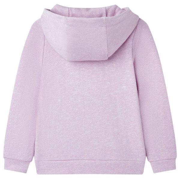 Sweatshirt para criança com capuz e fecho mistura de lila 128 - Image 2