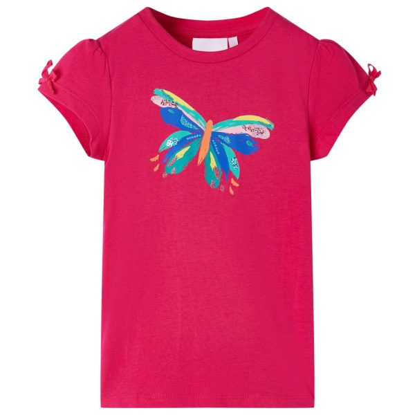 T-shirt para criança rosa-choque 92