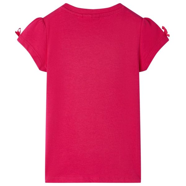 T-shirt para criança rosa-choque 92 - Image 2