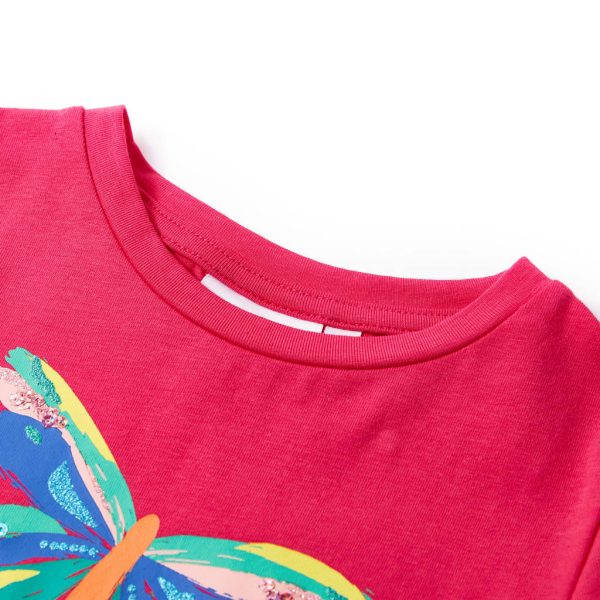 T-shirt para criança rosa-choque 92 - Image 3