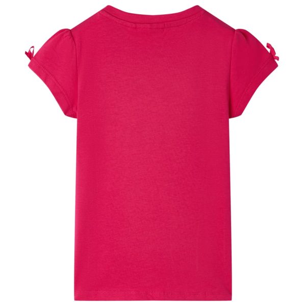 T-shirt para criança rosa-choque 128 - Image 2