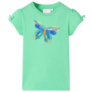 T-shirt para criança verde-claro 128