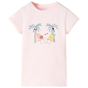 T-shirt de criança rosa-suave 128