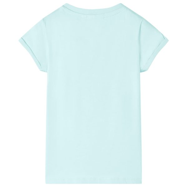 T-shirt de criança ciano-claro 104 - Image 2