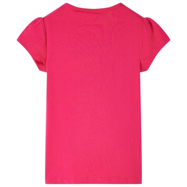 T-shirt infantil rosa brilhante 104 - Image 2