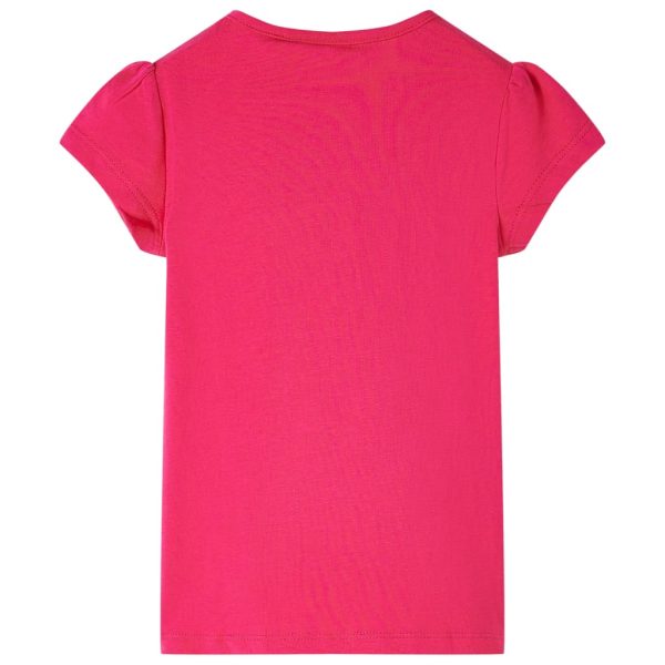 T-shirt infantil rosa brilhante 116 - Image 2