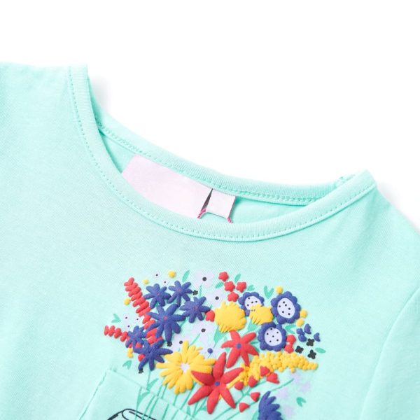 T-shirt infantil menta-claro 92 - Image 3