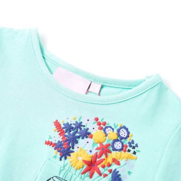 T-shirt infantil menta-claro 104 - Image 3