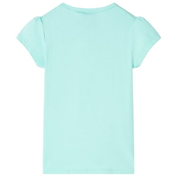 T-shirt infantil menta-claro 128 - Image 2