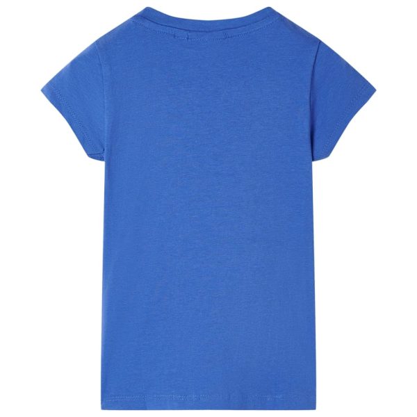 T-shirt para criança azul-cobalto 92 - Image 2
